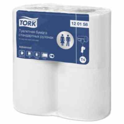 Туалетная бумага Tork в стандартных рулончиках (арт. 120158).